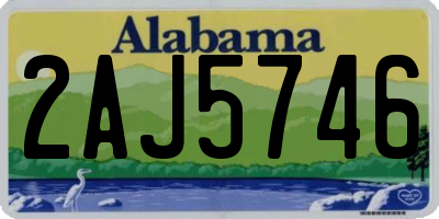 AL license plate 2AJ5746