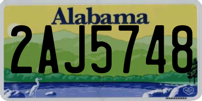 AL license plate 2AJ5748