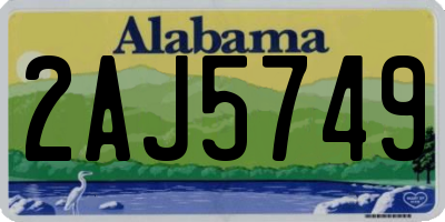 AL license plate 2AJ5749