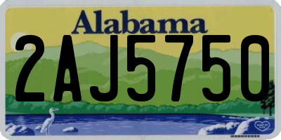 AL license plate 2AJ5750