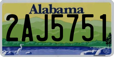 AL license plate 2AJ5751