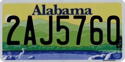 AL license plate 2AJ5760