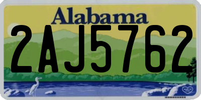 AL license plate 2AJ5762