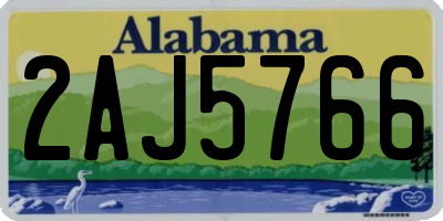 AL license plate 2AJ5766