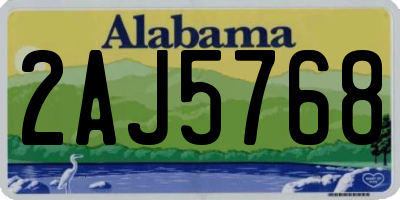 AL license plate 2AJ5768