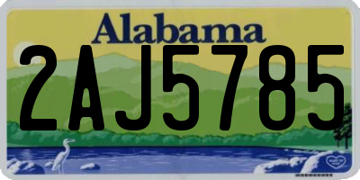AL license plate 2AJ5785