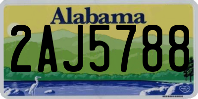 AL license plate 2AJ5788