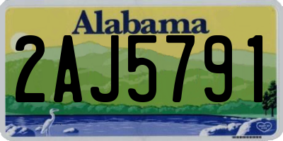 AL license plate 2AJ5791