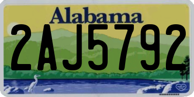 AL license plate 2AJ5792
