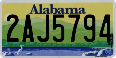 AL license plate 2AJ5794