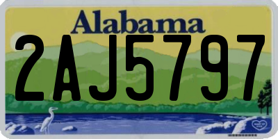 AL license plate 2AJ5797