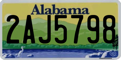 AL license plate 2AJ5798