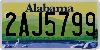 AL license plate 2AJ5799