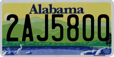 AL license plate 2AJ5800