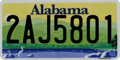 AL license plate 2AJ5801
