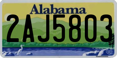 AL license plate 2AJ5803