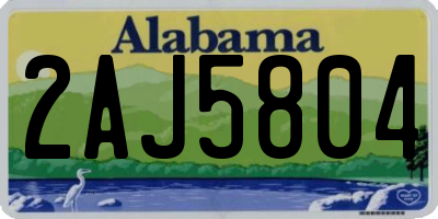 AL license plate 2AJ5804