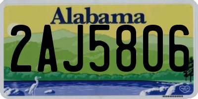 AL license plate 2AJ5806