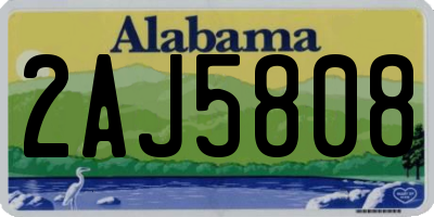 AL license plate 2AJ5808