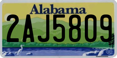 AL license plate 2AJ5809