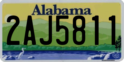 AL license plate 2AJ5811