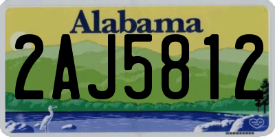 AL license plate 2AJ5812
