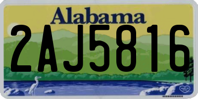 AL license plate 2AJ5816