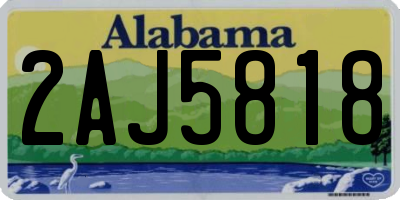 AL license plate 2AJ5818