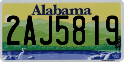 AL license plate 2AJ5819