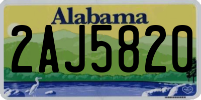 AL license plate 2AJ5820