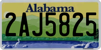 AL license plate 2AJ5825