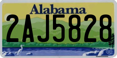 AL license plate 2AJ5828
