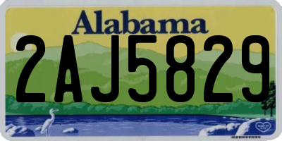 AL license plate 2AJ5829