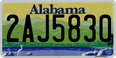AL license plate 2AJ5830