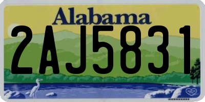 AL license plate 2AJ5831