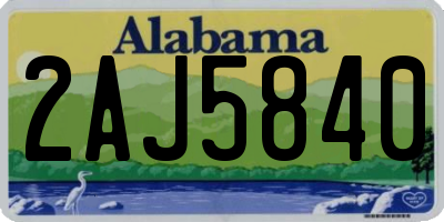 AL license plate 2AJ5840