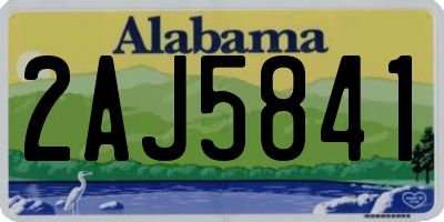 AL license plate 2AJ5841