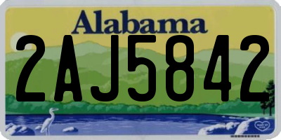 AL license plate 2AJ5842