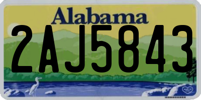 AL license plate 2AJ5843