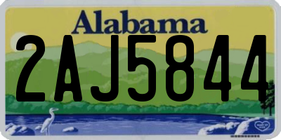 AL license plate 2AJ5844