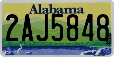AL license plate 2AJ5848