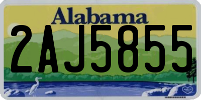 AL license plate 2AJ5855