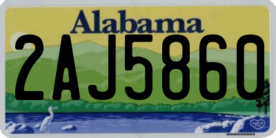 AL license plate 2AJ5860