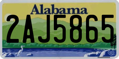 AL license plate 2AJ5865