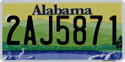 AL license plate 2AJ5871