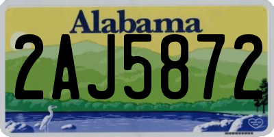 AL license plate 2AJ5872
