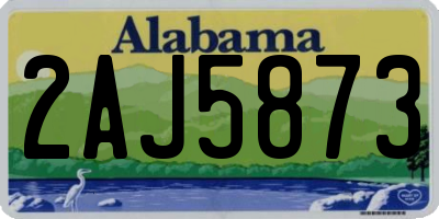 AL license plate 2AJ5873