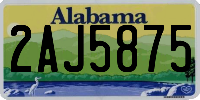 AL license plate 2AJ5875