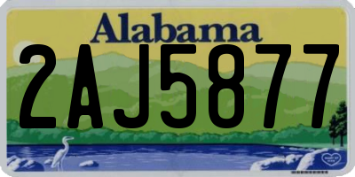 AL license plate 2AJ5877