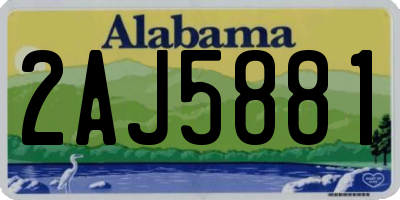 AL license plate 2AJ5881